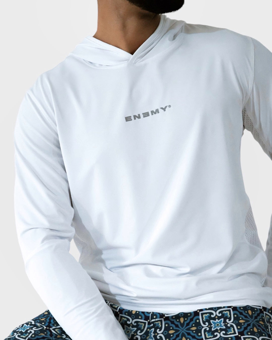 Rash Guard | Performance White Hoodie